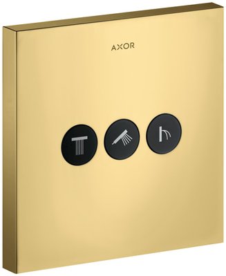 Переключающий вентиль Axor ShowerSelect 36717990 на 3 потребителя (золото) 422489 фото