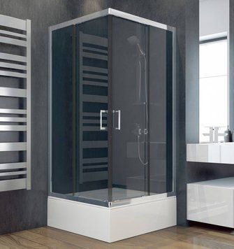 Душевая кабина Besco Modern 80x80 (MK-80-165-G) профиль хром/стекло grigio 371490 фото