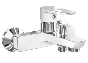 Смеситель для ванны Imprese Breclav 10245W (белый-хром) 130357 фото