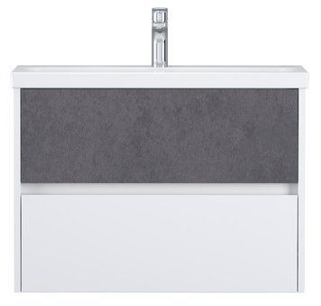 Тумба с умывальником Am.Pm Gem S 75 см (M91-FHX0752-WC0752BF38) белый/базальт 534824 фото