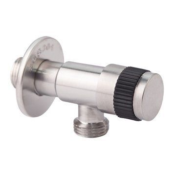Кутовий вентиль Lidz (NKS) 01 01 001 12 1/2"х1/2" (нікель) 419707 фото