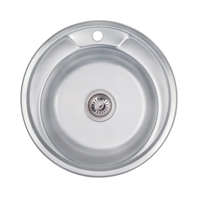Кухонна мийка Lidz 490-A Decor 0,6 мм (LIDZ490А06DEC) 374494 фото