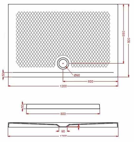 Душевой поддон ArtCeram Texture 120x80 (PDR021 15;00) серый оливковый 221702 фото