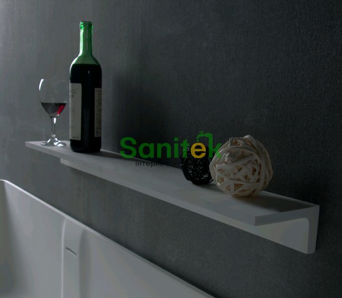 Полиця для ванної кімнати Volle Solid Surface 18-40-114 кам'яна (біла) 262232 фото