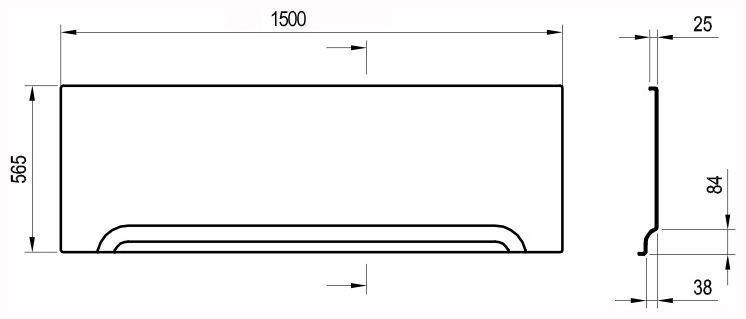 Панель фронтальная для ванны Ravak U 150 ST (XAU0000006) 272633 фото