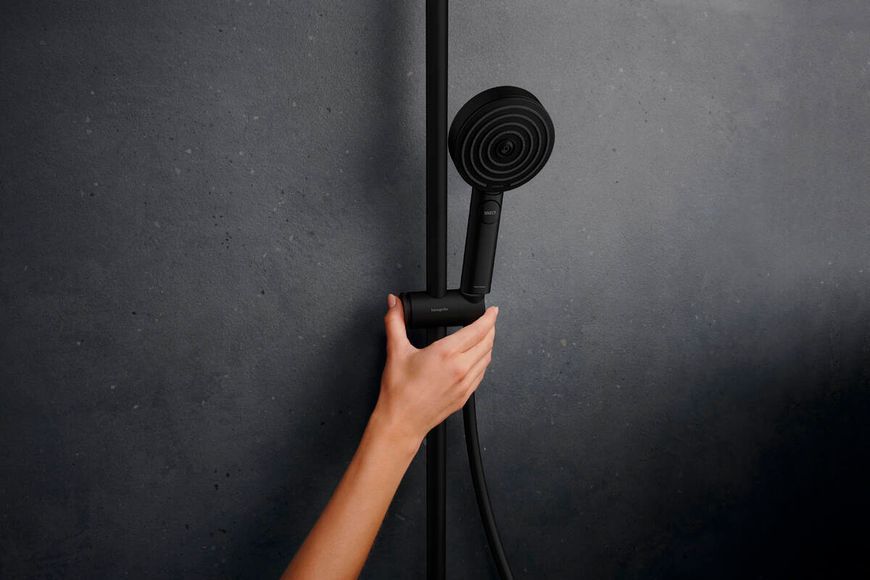 Душевая система Hansgrohe Pulsify S Puro Showerpipe 260 1jet EcoSmart 24237670 с термостатом (черный матовый) 952238 фото