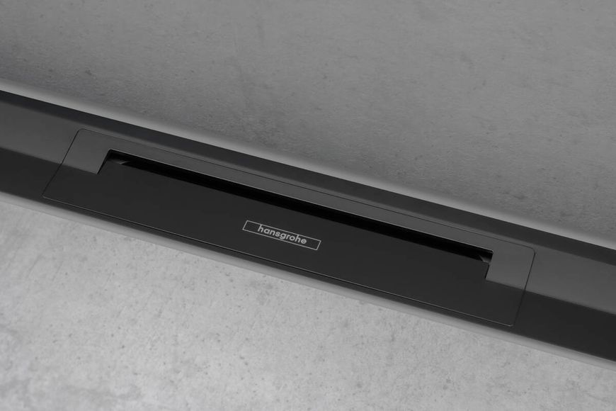 Решётка для трапа Hansgrohe RainDrain Flex 700 мм 56050670 пристенная (чёрный матовый) 491433 фото