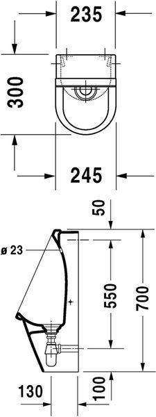 Пісуар Duravit Starck 3 0827250000 157490 фото