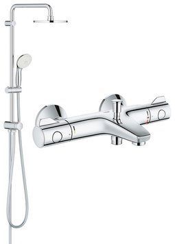 Душевая система Grohe New Tempesta 27389002 + Смеситель для ванны Grohe Grohtherm 800 34567000 (хром) 685660 фото