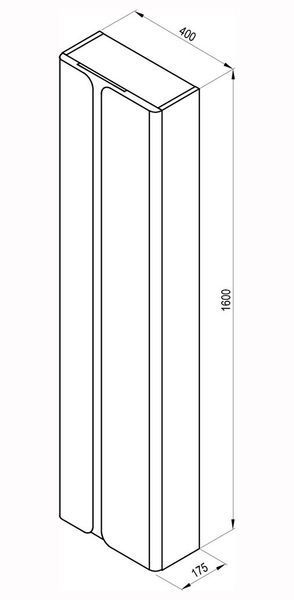 Пенал для ванної кімнати Ravak Balance SB 400 X000001374 (білий/графіт) 415718 фото