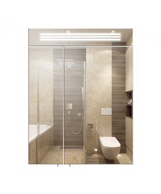 Зеркало для ванной комнаты Мойдодыр Лагуна ЗШ-60х80 (00-00002879) белое 155812 фото