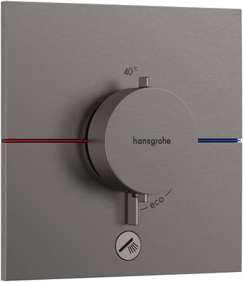 Змішувач для душа Hansgrohe ShowerSelect Comfort E 15575340 скрытого монтажа с термостатом (чёрный матовый хром) 694222 фото