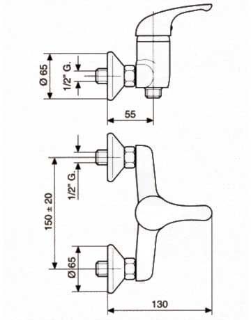 Змішувач для душу Emmevi Giglio SC8002G (мат-хром) 193 фото