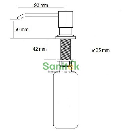 Дозатор для жидкого мыла Fabiano FAS-D 35 Inox (8241.401.0431) нержавеющая сталь 128040 фото
