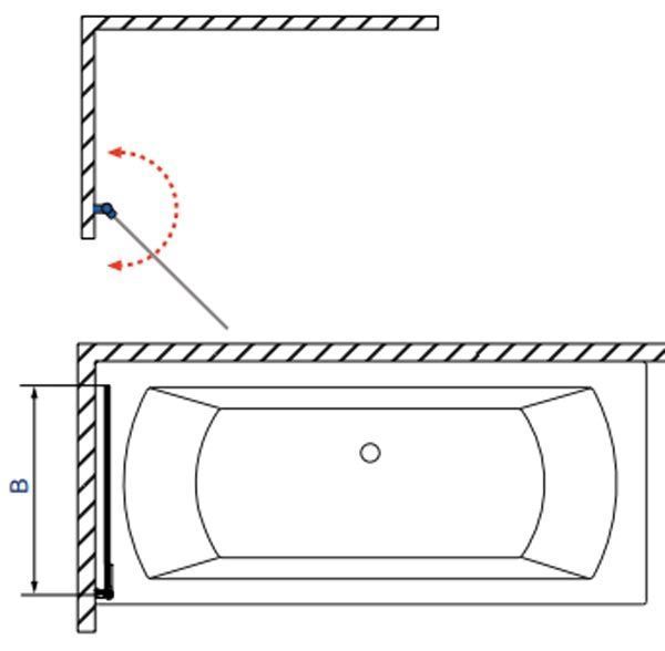 Шторка для ванны Radaway Arta PNJ 70/L (210101-01L) профиль хром/стекло прозрачное 209011 фото