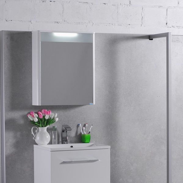 Дзеркало для ванної кімнати Fancy Marble (Буль-Буль) MC-Santorini 600 (біле) 128813 фото