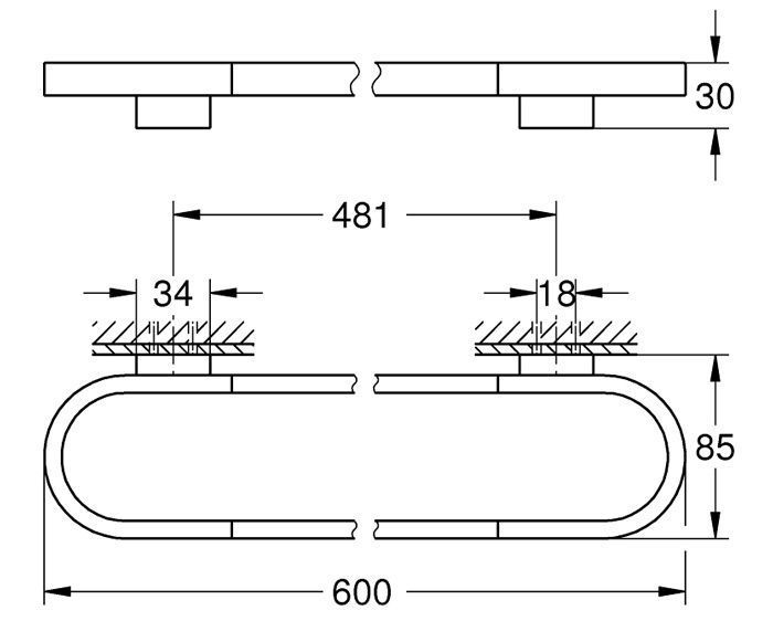 Полиця для ванної кімнати Grohe Selection 41056000/41057000 382306 фото