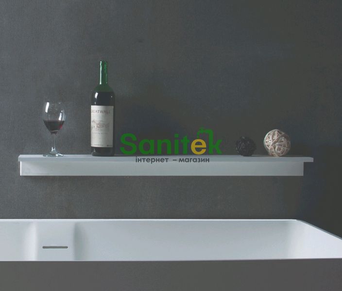 Полиця для ванної кімнати Volle Solid Surface 18-40-113 кам'яна (біла) 262233 фото