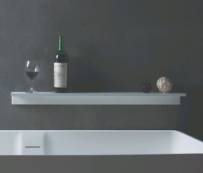 Полиця для ванної кімнати Volle Solid Surface 18-40-113 кам'яна (біла) 262233 фото