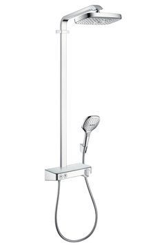 Душевая система Hansgrohe Raindance Select E 300 2jet Showerpipe 27126000 с термостатом (хром) 119917 фото