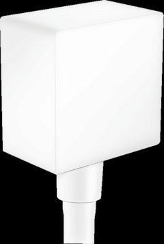 Подключение для душевого шланга Hansgrohe FixFit Square 26455700 (белый матовый) 304735 фото