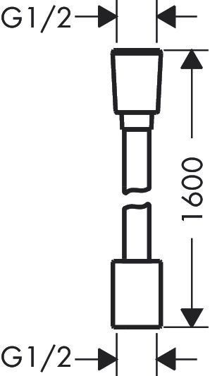 Душевой шланг Hansgrohe Designflex 28260000 (160 см) хром 694389 фото