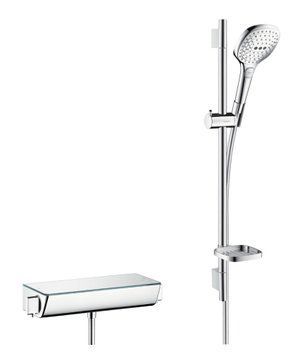 Смеситель для душа Hansgrohe Raindance Select E 120 3jet 27038000 с термостатом (хром) 140293 фото