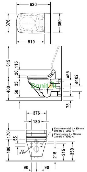 Унітаз підвісний Duravit Durastyle 2542590000 123895 фото