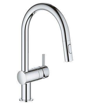 Смеситель для кухни Grohe Minta 30348001 с душем (хром) 277209 фото