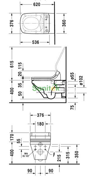 Унітаз підвісний Duravit Durastyle 2542590000 123895 фото