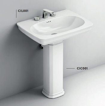 Пьедестал для умывальника ArtCeram Civitas CIC001 34;00 grigio acquerello 221855 фото