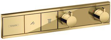 Смеситель для ванны и душа Hansgrohe RainSelect 15380990 скрытого монтажа с термостатом (золото) 328785 фото
