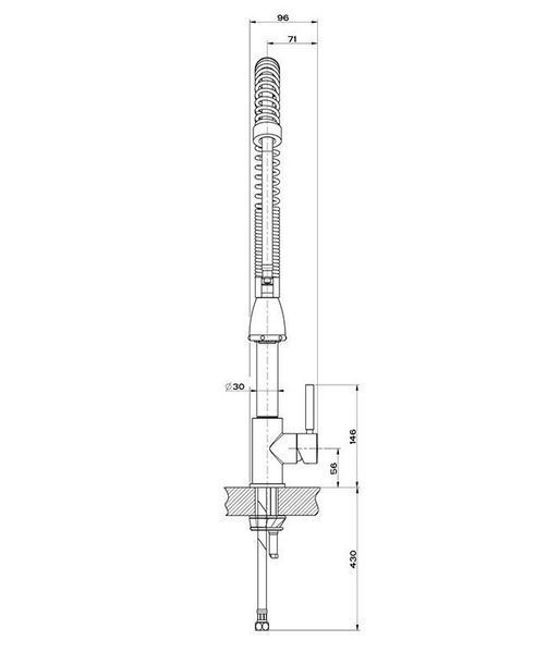 Смеситель для кухни Reginox Parana R18874 с душем (хром) 544640 фото