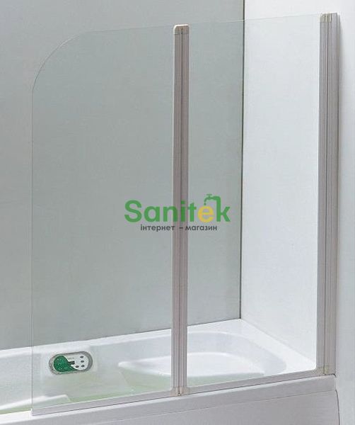 Шторка для ванны Eger 599-121W белый профиль/стекло прозрачное 126545 фото