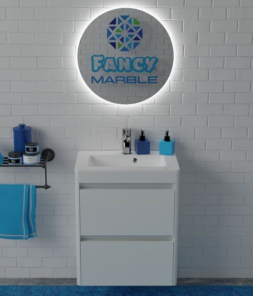 Тумба з умивальником Fancy Marble (Буль-Буль) Bali 60-2 Annabelle (біла) 685358 фото
