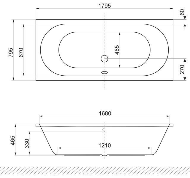 Ванна акрилова Excellent Oceana 180x80 (WAEX.OCE18WH) 269407 фото