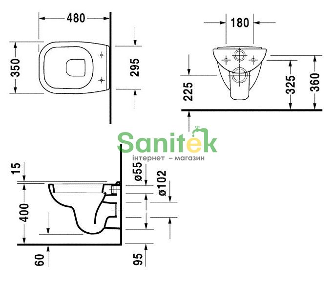 Унітаз підвісний Duravit D-Code 22110900002 5381 фото