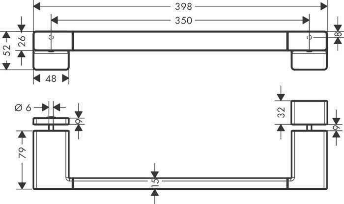 Ручка для дверей у душову Hansgrohe AddStoris 41759670 (чорний матовий) 491586 фото