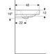 Тумба с умывальником Geberit Smyle Square 60 см (500.352.JR.1/500.229.01.1) тёмный орех 538118 фото 7