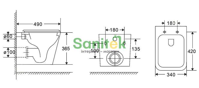 Унитаз подвесной Imprese Kubik Rimless c06810203 с сиденьем Slim slow-closing 846476 фото