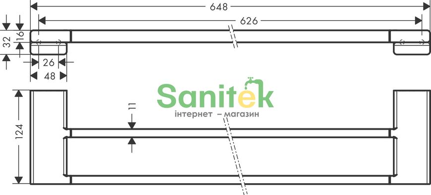 Держатель для полотенец Hansgrohe AddStoris 41743700 (белый матовый) 428187 фото