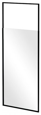 Душевая кабина Besco walk in Icon 100 (IC-100-200C) профиль чёрный матовый/стекло прозрачное 680185 фото
