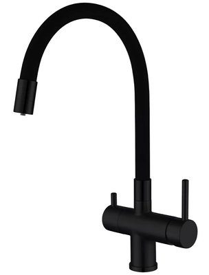 Змішувач для кухні Gappo G4398-36 з підключенням питної води (чорний матовий) 927251 фото