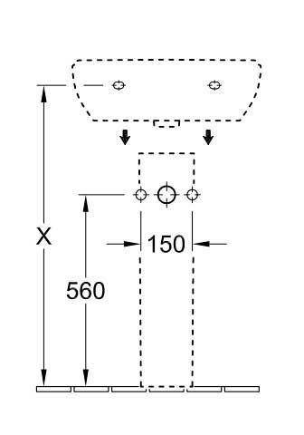 Пьедестал для умывальника Villeroy&Boch O.Novo 52650001 158190 фото