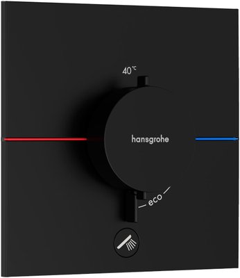 Смеситель для душа Hansgrohe ShowerSelect Comfort E 15575670 скрытого монтажа с термостатом (чёрный матовый) 694223 фото