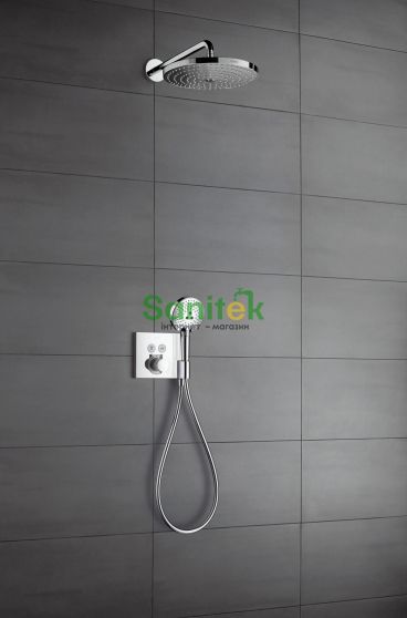 Змішувач для ванни та душу Hansgrohe ShowerSelect 15765000 прихованого монтажу з термостатом (хром) 124883 фото
