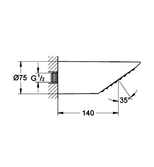 Верхній душ Grohe Sena 28308000 (хром) 67818 фото