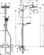 Душевая система Hansgrohe Crometta Е 240 1jet Showerpipe 27271000 с термостатом (хром) 135717 фото 3