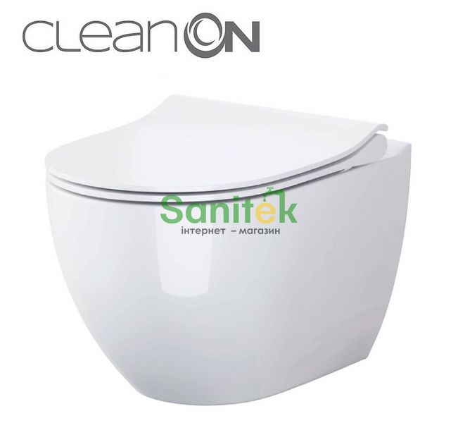 Унітаз підвісний Cersanit Zen Clean On (B246) з сидінням Soft Close Slim (дюропласт) S701-428 436991 фото