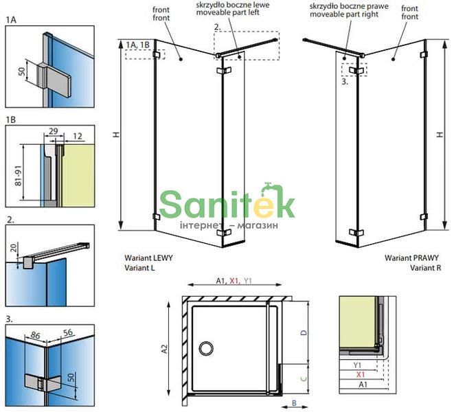 Боковая стенка Radaway Arta Walk-In SW 40 R (386010-03-01R) профиль хром/стекло прозрачное 265860 фото